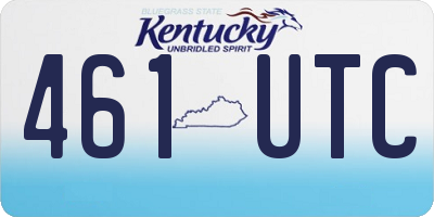 KY license plate 461UTC