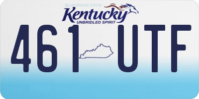 KY license plate 461UTF
