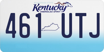 KY license plate 461UTJ