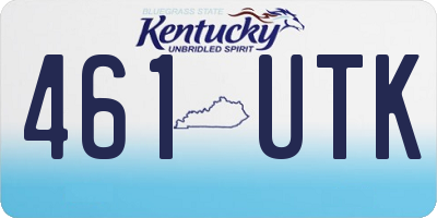 KY license plate 461UTK