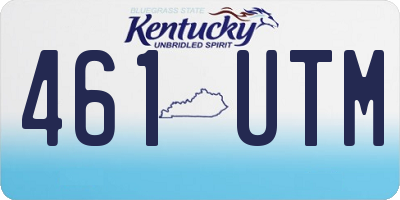 KY license plate 461UTM