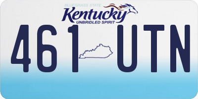 KY license plate 461UTN