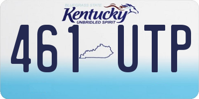 KY license plate 461UTP