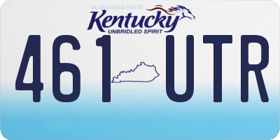 KY license plate 461UTR
