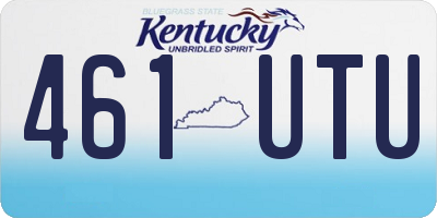 KY license plate 461UTU