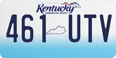 KY license plate 461UTV
