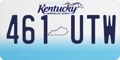 KY license plate 461UTW