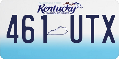 KY license plate 461UTX