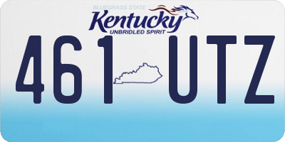 KY license plate 461UTZ