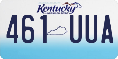 KY license plate 461UUA