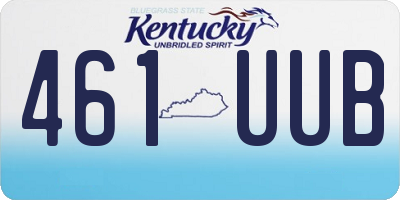 KY license plate 461UUB
