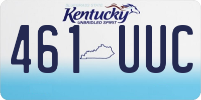 KY license plate 461UUC