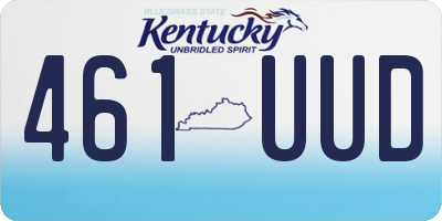 KY license plate 461UUD