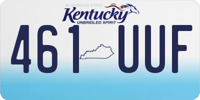 KY license plate 461UUF