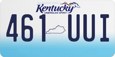 KY license plate 461UUI