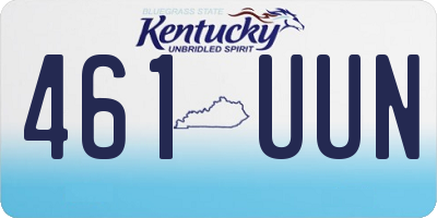 KY license plate 461UUN