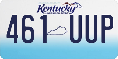 KY license plate 461UUP