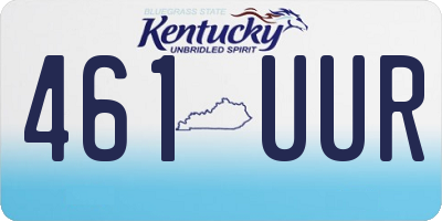 KY license plate 461UUR