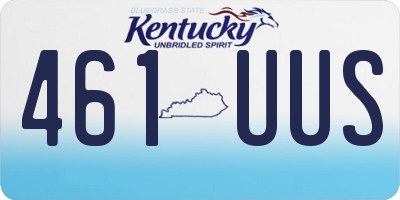 KY license plate 461UUS