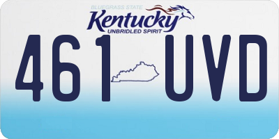 KY license plate 461UVD