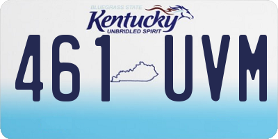 KY license plate 461UVM