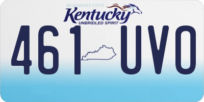 KY license plate 461UVO