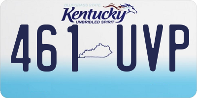 KY license plate 461UVP