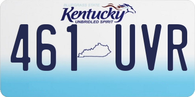 KY license plate 461UVR