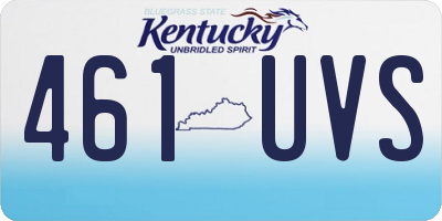 KY license plate 461UVS