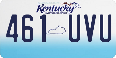 KY license plate 461UVU
