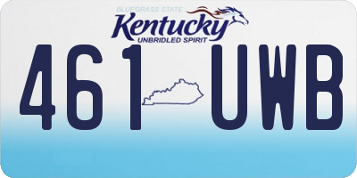 KY license plate 461UWB