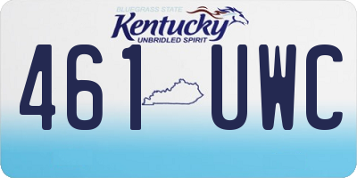 KY license plate 461UWC