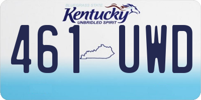 KY license plate 461UWD