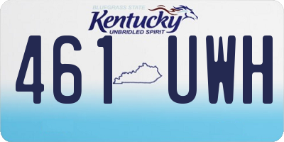 KY license plate 461UWH