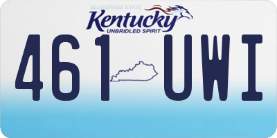 KY license plate 461UWI