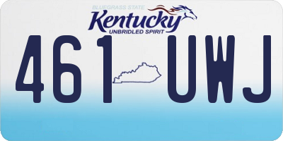 KY license plate 461UWJ