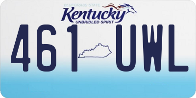 KY license plate 461UWL