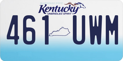 KY license plate 461UWM