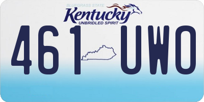 KY license plate 461UWO