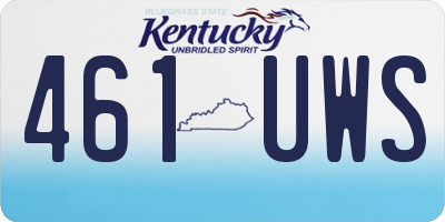 KY license plate 461UWS