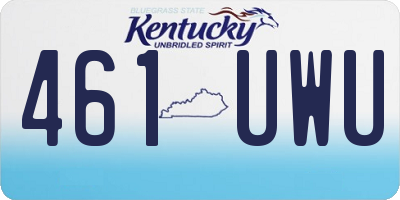 KY license plate 461UWU