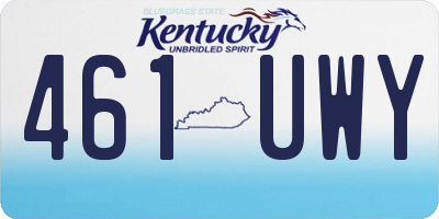 KY license plate 461UWY