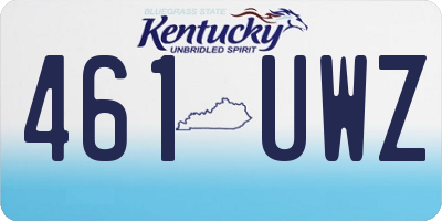 KY license plate 461UWZ