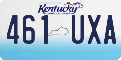 KY license plate 461UXA