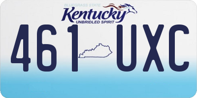 KY license plate 461UXC