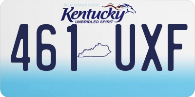 KY license plate 461UXF