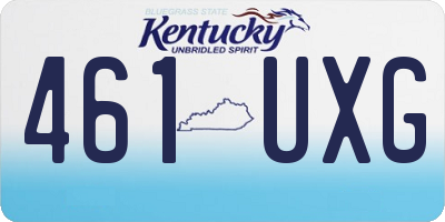 KY license plate 461UXG