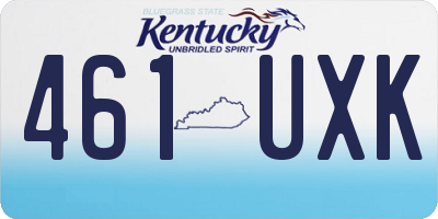 KY license plate 461UXK