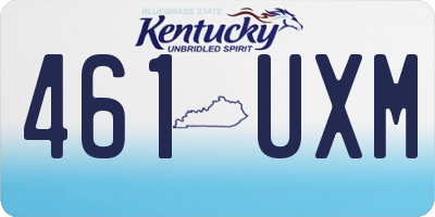 KY license plate 461UXM
