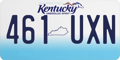 KY license plate 461UXN